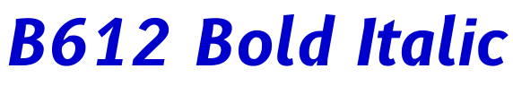 B612 Bold Italic 字体